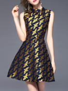 Shein Birds Print A-line Dress