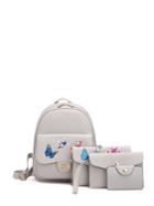 Shein Butterfly Embroidered Pu Combination Bag 4pcs