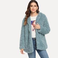 Shein Pocket Side Hooded Coat