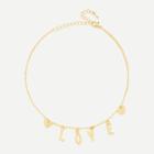 Shein Letter & Heart Charm Link Necklace