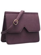 Shein Purple Magnetic Buckle Pu Shoulder Bag