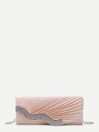Shein Rhinestone Detail Folded Fan Design Clutch Bag