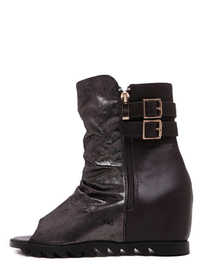 Shein Casual Zipper Mule Ankle Boots