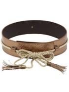Shein Snake Embossed Tassel Belt
