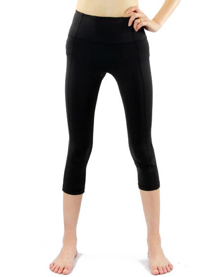 Shein Black Elastic Folds Sports Leggings