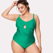 Shein Plus Adjustable Straps Cut Out Swimsuit