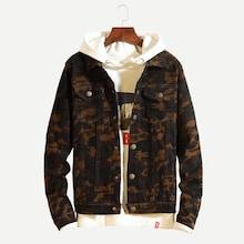 Shein Men Camouflage Print Denim Jacket