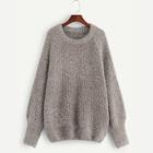 Shein Plus Raglan Sleeve Fuzzy Sweater