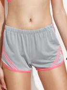 Shein Grey Contrast Binding Mesh Shorts