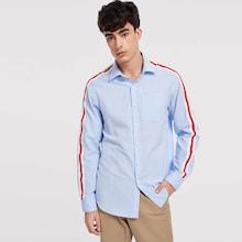 Shein Men Pocket & Button Front Striped Shirt