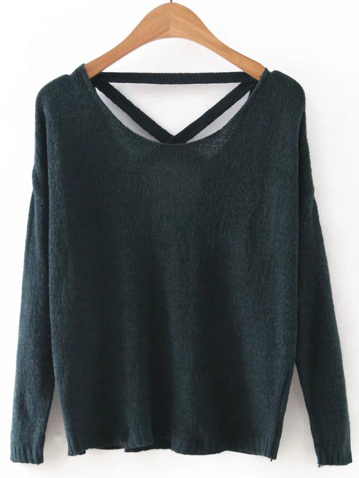Shein Jasper Criss Cross Back Knitwear