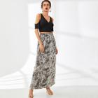 Shein Leopard Print Boxed Pleated Skirt