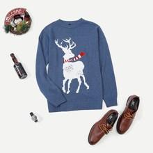 Shein Men Elk Print Jumper