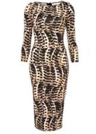 Rosewe New Arrival Round Neck Leopard Skinny Dress For Lady