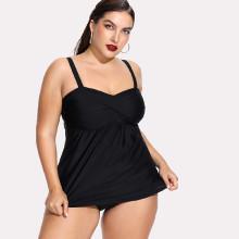 Shein Plus Plain Tankini Set