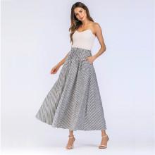 Shein Drawstring Waist Stripe Skirt