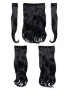 Shein Jet Black Clip In Soft Wave Hair Extension 5pcs