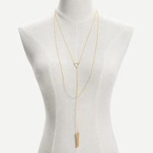 Shein Ring & Tassel Pendant Chain Necklace