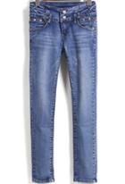 Shein Blue High Waist Slim Denim Pant