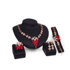Shein Statement Necklace & Bracelet & Stud Earrings & Ring