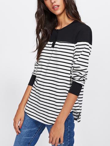 Shein Two Two Striped Tee
