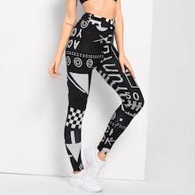 Shein Graphic Print Skinny Leggings