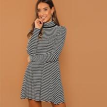 Shein High Neck Trapeze Dress