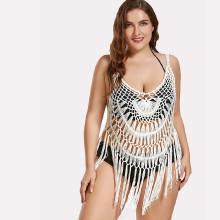 Shein Plus Crochet Fringe Slips Cover Up