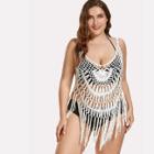 Shein Plus Crochet Fringe Slips Cover Up