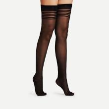 Shein 15d Over The Knee Striped Socks