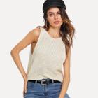 Shein Low Side Knit Top