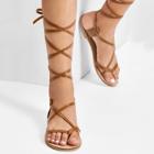 Shein Lace Up Knee High Gladiator Sandal Boots