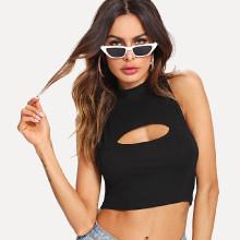 Shein Cutout Front Crop Top