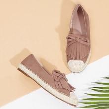 Shein Fringe Top Espadrille Slip On Flats