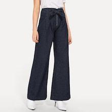 Shein Dark Wash Flare Hem Jeans