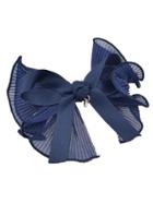 Shein Navyblue Color Ribbon Big Bowtie Shape Hair Clips Barrettes