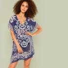 Shein Flower Print Cover Up