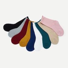 Shein Toddler Kids Random Color Plain Socks 5pairs