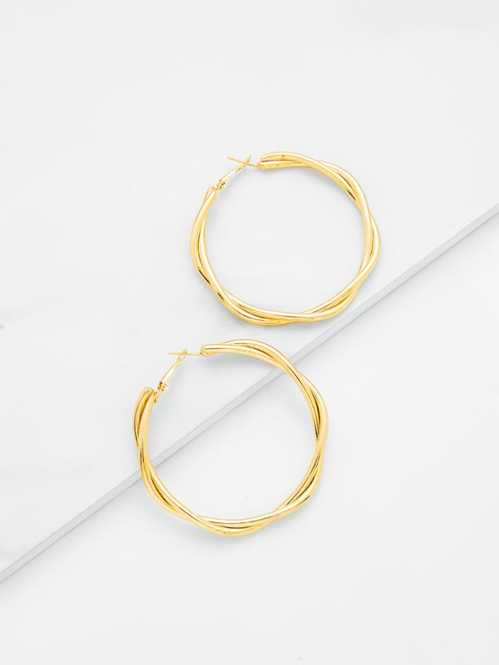 Shein Layered Wrap Hoop Earrings