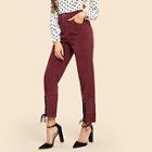 Shein Lace Up Hem Corduroy Pants