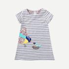 Shein Girls Bird Patched Striped Dress