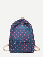 Shein Polka Dot Pocket Front Backpack
