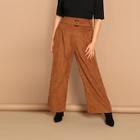 Shein Plus Waist Belted Cord Pants