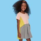 Shein Girls Pocket Front Cut And Sew Dress
