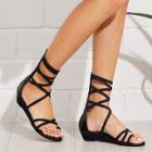 Shein Toe Ring Criss Cross Sandals