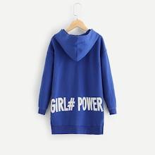 Shein Girls Pocket Front Hoodie
