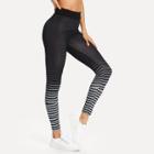 Shein High Waist Ombre Stripe Leggings