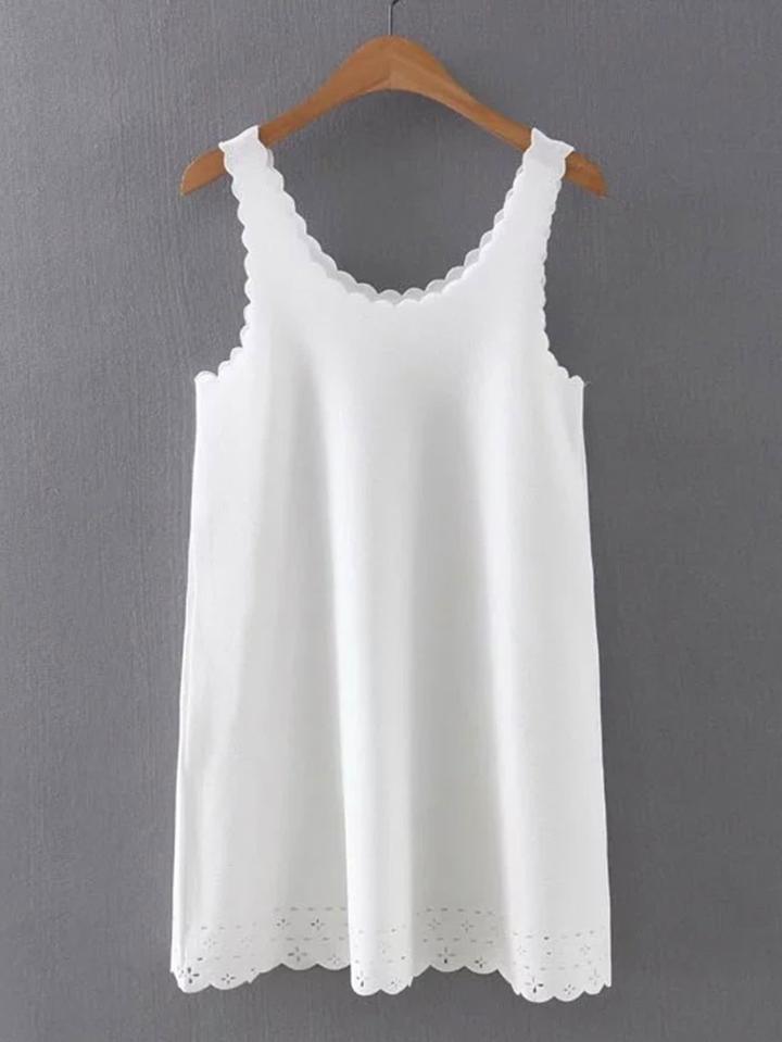 Shein Scalloped Trim Tank Dress