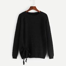 Shein Raglan Sleeve Knot Side Jumper