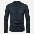Shein Men Solid Ribbed Sweater Coat
